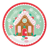 Holiday Sweets Round Disposable Paper Dinner Plates (9")
