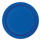 Cobalt Blue Round Disposable Paper Dinner Plates (9")