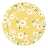 Sweet Daisy Round Disposable Paper Dinner Plates (9")