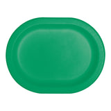 Emerald Green Oval Dinner Paper Plates (9.25" x 12")