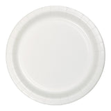 White Round Disposable Paper Dinner Plates (9")