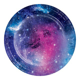 Galaxy Party Round Disposable Paper Dessert Plates (7")
