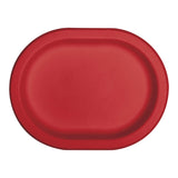 Classic Red Oval Dinner Paper Plates (9.25" x 12")