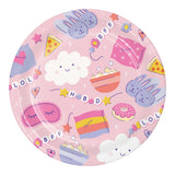Sweet Dreams Round Disposable Paper Dinner Plates (9")