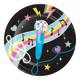 Birthday Beats Round Disposable Paper Dinner Plates (9")