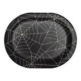 Spider Webs Oval Dinner Paper Plates (9.25" x 12")