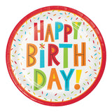 Birthday Fun Round Disposable Paper Dinner Plates (9")