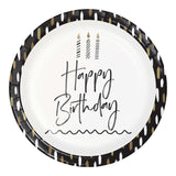 Golden Wishes Round Disposable Paper Dinner Plates (9")