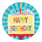 Cake Birthday Round Disposable Paper Dessert Plates (7")