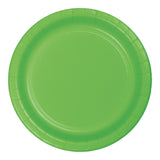 Fresh Lime Round Disposable Paper Dessert Plates (7")