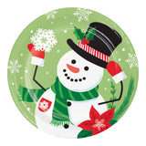 Christmas Cheer Round Disposable Paper Dessert Plates (7")