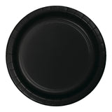 Black Velvet Round Disposable Paper Dinner Plates (9")