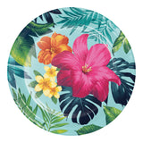 Tropic Time Round Disposable Paper Dessert Plates (7")