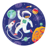 Space Adventures Round Disposable Paper Dessert Plates (7")