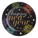 New Years Radiance Round Disposable Paper Dinner Plates (9")