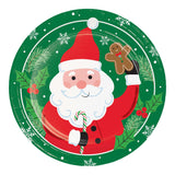 Christmas Cheer Round Disposable Paper Dinner Plates (9")