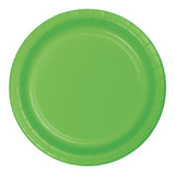 Fresh Lime Round Disposable Paper Dinner Plates (9")
