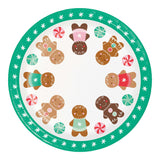 Holiday Sweets Round Disposable Paper Dessert Plates (7")