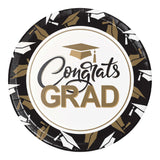 Graceful Grad Round Disposable Paper Dinner Plates (9")