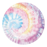 Tie Dye Party Round Disposable Paper Dinner Plates (9")