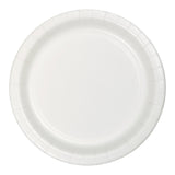 White Round Disposable Paper Dessert Plates (7")