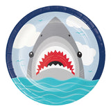 Shark Party Round Disposable Paper Dinner Plates (9")