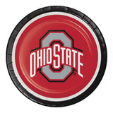 Ohio State Univ Round Disposable Paper Dinner Plates (9")