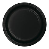 Black Velvet Round Disposable Paper Dessert Plates (7")