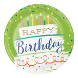 Festive Cake Round Disposable Paper Dinner Plates (9")