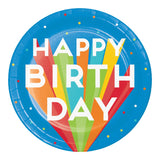Big Birthday Bash Round Disposable Paper Dinner Plates (9")