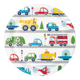 Transportation Time Round Disposable Paper Dinner Plates (9")