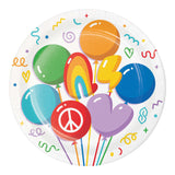 Bubbly Birthday Round Disposable Paper Dessert Plates (7")