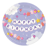 Sweet Dreams Round Disposable Paper Dessert Plates (7")