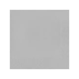 Shimmering silver paper cocktail napkins, 10" x 10", soft, absorbent, and stylish, ideal for serving drinks and appetizers