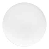 Soft-edged solid white disposable plastic salad plates, 7.5-inch round design, set of 120