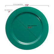 Solid Green Holiday Round Disposable Plastic Dinnerware Value Set Dimension | Smaty Had A Party