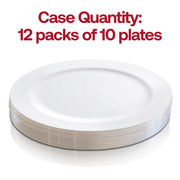 Solid White Economy Round Disposable Plastic Buffet Plates (9") Quantity | Smarty Had A Party