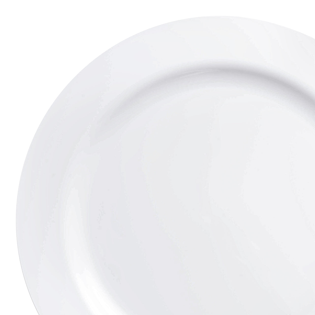 Solid White Economy Round Disposable Plastic Pastry Plates (6.25") | Smarty Had A Party
