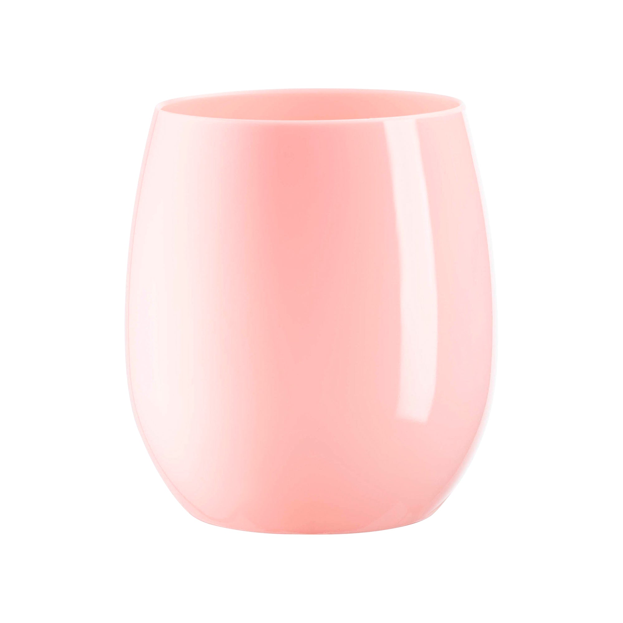 12 oz. Solid Pink Elegant Stemless Plastic Wine Glasses 16 Glasses