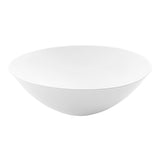 Solid white organic round disposable plastic soup bowls