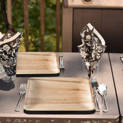 Square Palm Leaf Eco Friendly Disposable Buffet Plates (9") blends chic design with hassle-free hosting and durability