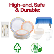 The set looks fancy on any buffet or formal dinner table.