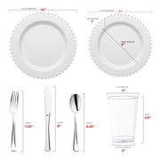 This dinnerware set is made from BPA-free, recyclable plastic for a sophisticated yet sustainable dining presentation