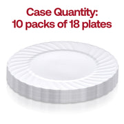 White Flair Plastic Appetizer/Salad Plates (7.5") Quantity | Smarty Had A Party