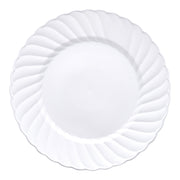 White Flair Plastic Buffet Plates (9") Secondary | Smarty Had A Party
