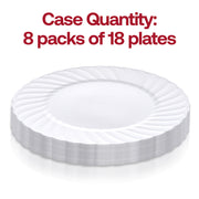 White Flair Plastic Dinner Plates (10.25") Quantity| Smarty Had A Party