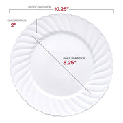 White Flair Plastic Dinnerware Value Set Dimension | Smarty Had A Party