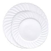 White Flair Plastic Dinnerware Value Set Secondary | Smarty Had A Party