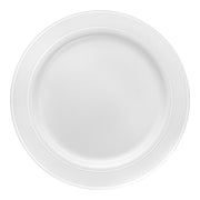 White with Silver Edge Rim Plastic Buffet Plates (9") Secondary | Smarty Had A Party
