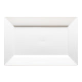White Rectangular Plastic Dessert Plates